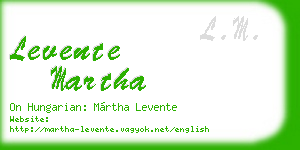 levente martha business card