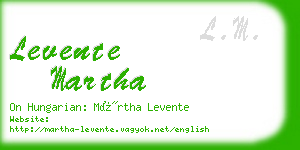 levente martha business card